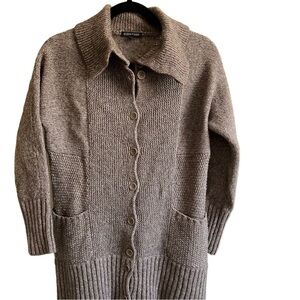 EILEEN FISHER KNIT ALPACA MERINO WOOL BUTTON DOWN SWEATER WOMANS Small